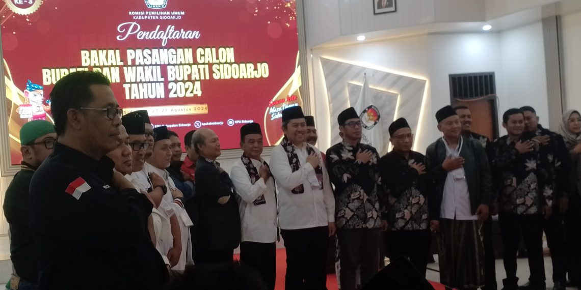 Borong Dukungan 9 Parpol, Cabup Mas Iin dan Cawabup Edy Widodo Daftar KPU Sidoarjo
