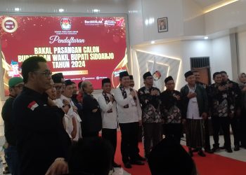 Borong Dukungan 9 Parpol, Cabup Mas Iin dan Cawabup Edy Widodo Daftar KPU Sidoarjo
