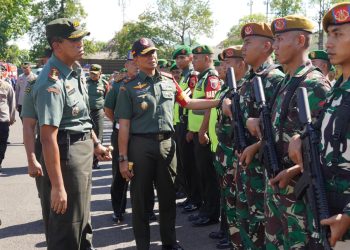 Danrem 084/Bhaskara Jaya Pimpin Apel Gelar Pasukan Pengamanan VVIP Rencana Kunker Wakil Presiden RI