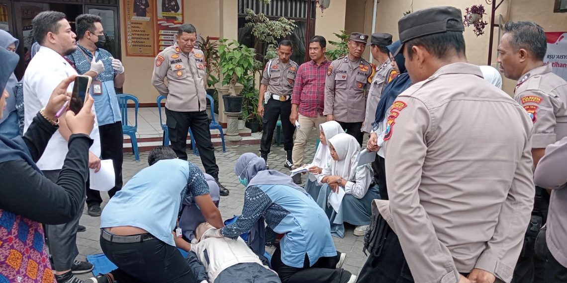Polsek Tulangan Latih Personel Penanganan Pertama Korban Gawat Darurat