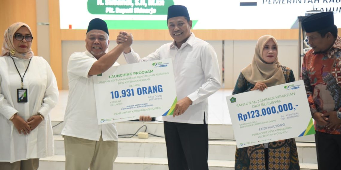 Pemkab Sidoarjo Proteksi 10.931 Ketua RT RW  dengan BPJS Ketenagakerjaan