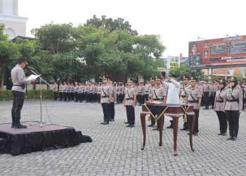 Kapolresta Sidoarjo Pimpin Sertijab Lima Kapolsek