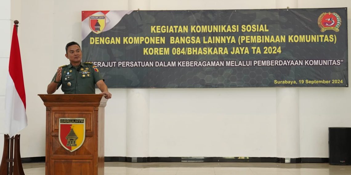 Korem 084/Bhaskara Jaya Menggelar Komunikasi Sosial dengan Komponen Bangsa