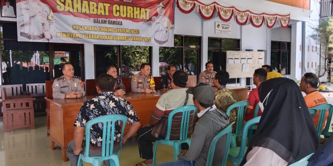 Polsek Krembung Gelar Curhat Kamtibmas, Wujudkan Pilkada Damai