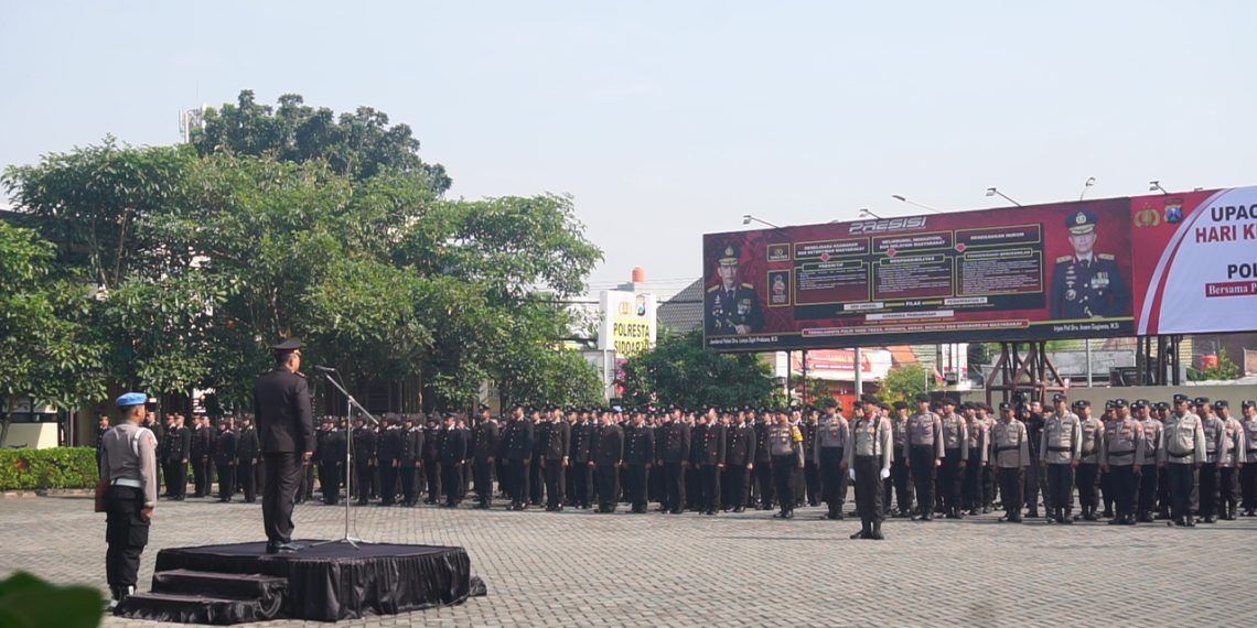 Wakapolresta Sidoarjo Pimpin Upacara Hari Kesaktian Pancasila