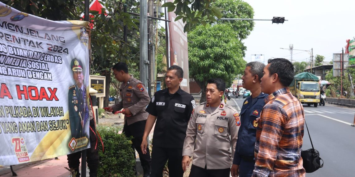 Polresta Sidoarjo Sebar Himbauan Anti Hoaks Guna Pilkada Damai