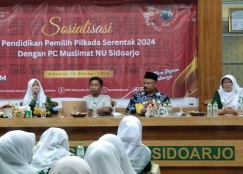 KPU Bersama PC Muslimat NU Sidoarjo Gelar Sosialisasi Pendidikan Pemilih