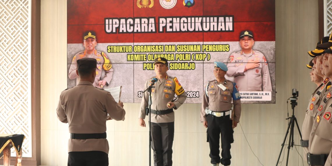 Pacu Prestasi Atlet Polri, Kapolresta Sidoarjo Kukuhkan Komite Olahraga