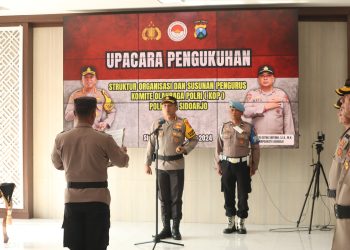 Pacu Prestasi Atlet Polri, Kapolresta Sidoarjo Kukuhkan Komite Olahraga