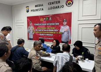 Polisi Sidoarjo Pengamanan Pilkada Serentak 2024 Dicek Kesehatan