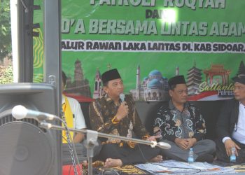Polisi Gelar Ruqyah dan Doa Bersama di Jalur Rawan Laka Lantas Trosobo-Krian-Balongbendo