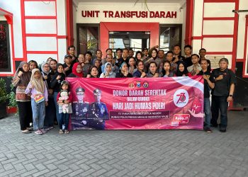 Polresta Sidoarjo Adakan Donor Darah Peringati 73 Tahun Humas Polri