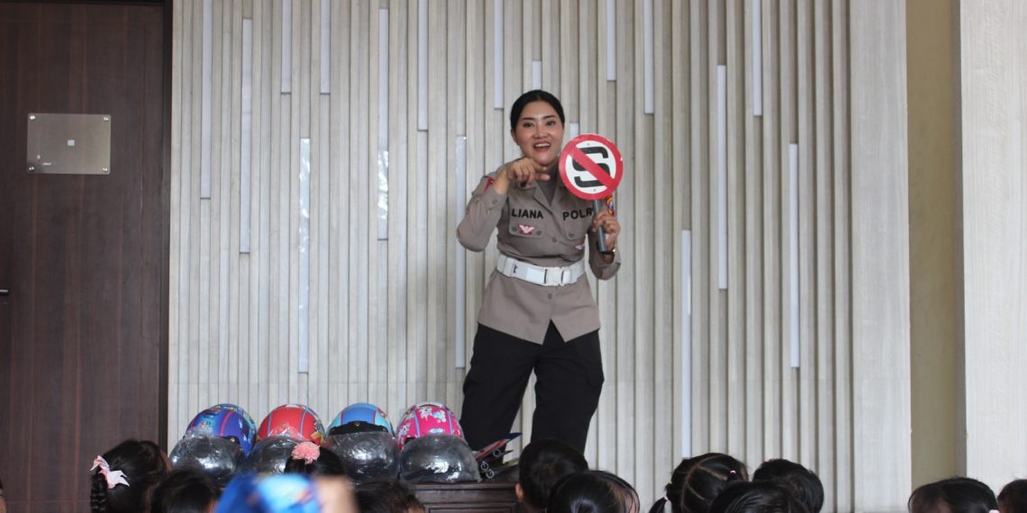 Satlantas Polresta Sidoarjo Edukasi Tertib Lalu Lintas Sejak Dini
