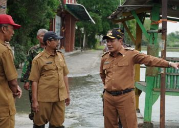 Sidak Lokasi Banjir, Plt Bupati Sidoarjo Subandi Pastikan Penanganan yang Baik