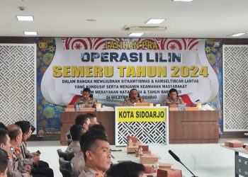 Wakapolresta Sidoarjo Pimpin Latpra Ops Lilin Semeru 2024
