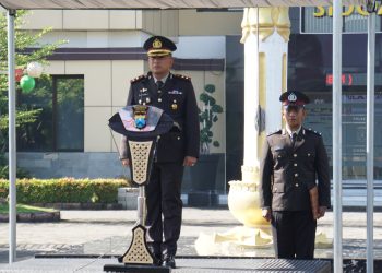 Polresta Sidoarjo Gelar Upacara Bela Negara Ke-76