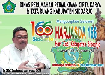 Kepala Dinas Perumahan Permukiman Cipta Karya dan Tata Ruang Kabupaten Sidoarjo Mengucapkan Selamat dan Sukses Hari Jadi Kabupaten Sidoarjo Ke-166