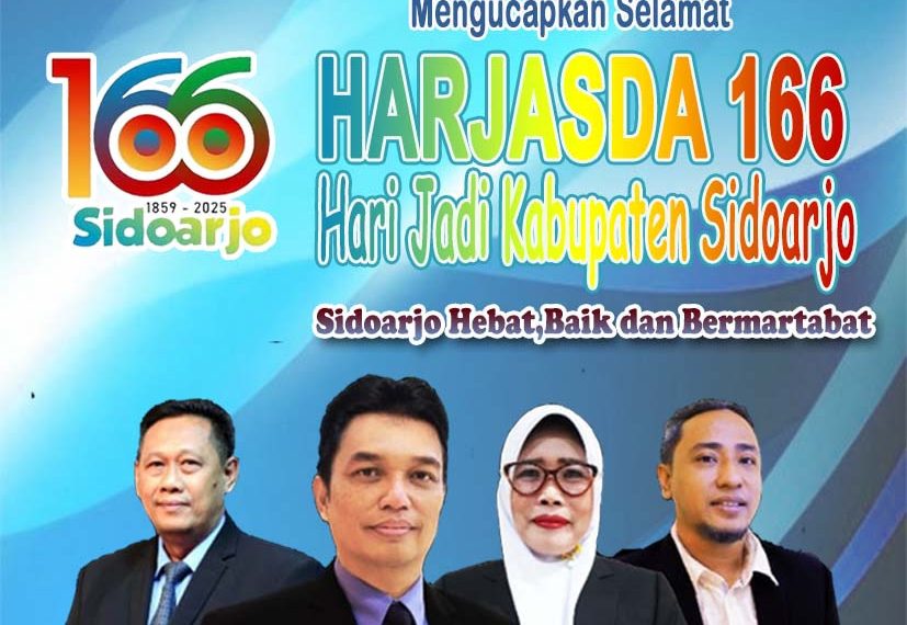 Direksi dan Karyawan Perumda Delta Tirta Sidoarjo Mengucapkan Selamat dan Sukses Hari Jadi Kabupaten Sidoarjo Ke-166