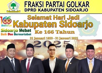 Fraksi Partai Golkar DPRD Kabupaten Sidoarjo Mengucapkan Selamat dan Sukses Hari Jadi Kabupaten Sidoarjo Ke-166
