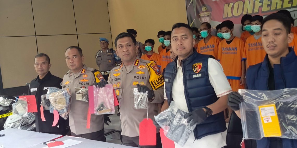 Polresta Sidoarjo Ungkap Kasus Curanmor, Tangkap 19 Pelaku, 13 Motor Diamankan