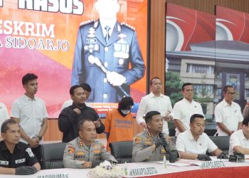 Polresta Sidoarjo Bekuk Pelaku Pembunuhan Sadis di Kedungturi Taman