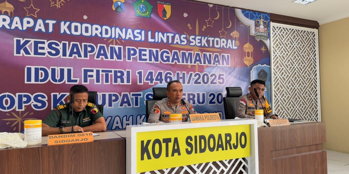 Polresta Sidoarjo Gelar Rakor Lintas Sektoral Kesiapan Pengamanan Idul Fitri 2025