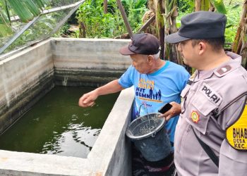 Polsek Waru Cek Budidaya Ikan Lele Warga