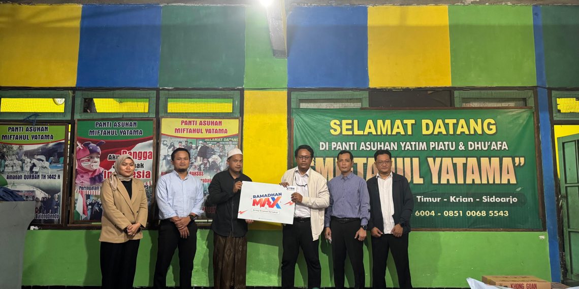 Kolaborasi BRI Kanca  Krian Dengan YBM Salurkan Bantuan Paket Ramadhan Kepada Panti Asuhan Yatim Piatu dan Dhuafa Mifta Yatama