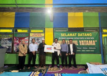 Kolaborasi BRI Kanca  Krian Dengan YBM Salurkan Bantuan Paket Ramadhan Kepada Panti Asuhan Yatim Piatu dan Dhuafa Mifta Yatama