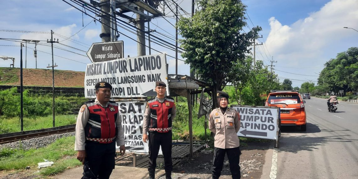 Patroli Sat Samapta Polresta Sidoarjo Pantau Wisata Kawasan Lumpur Lapindo