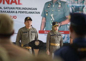 Bupati Subandi Pimpin Apel Kesiapsiagaan Nasional Satpol PP, Satlinmas, dan Damkar di Sidoarjo