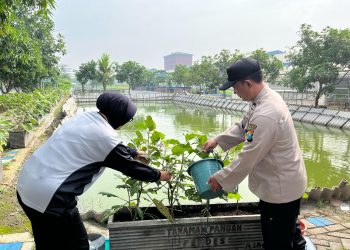 Aksi Nyata Polsek Krian bersama Pemdes dan Masyarakat Sukseskan Ketahanan Pangan di Lahan Bumdes
