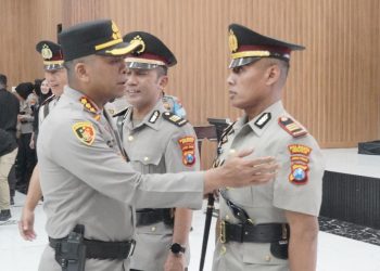Kapolresta Sidoarjo Pimpin Sertijab Kasat Polairud, Kapolsek Taman dan Jabon