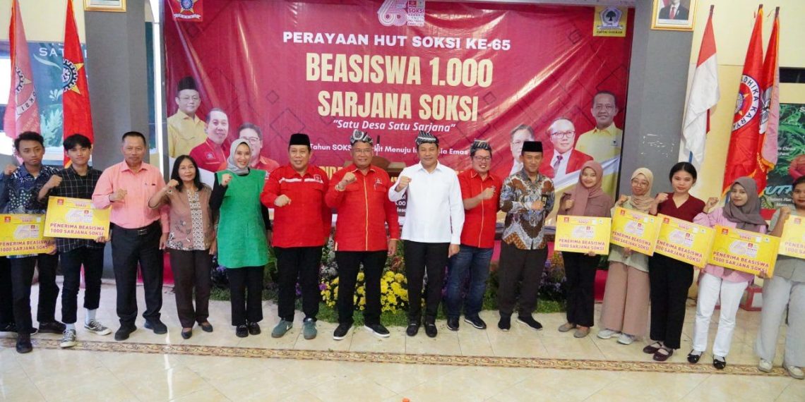 Diapresiasi Bupati Sidoarjo Subandi, SOKSI Jatim Launching Beasiswa 1000 Sarjana