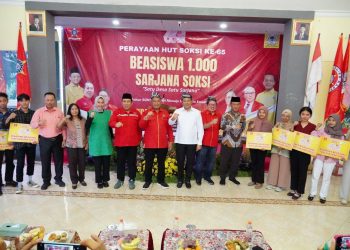 Diapresiasi Bupati Sidoarjo Subandi, SOKSI Jatim Launching Beasiswa 1000 Sarjana