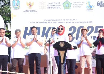 Wabup Hj Mimik Idayana Buka Puncak Peringatan HAKIN 2025 Jatim di Kabupaten Sidoarjo