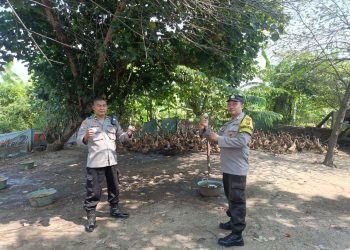 Polsek Porong Cek Ketahanan Pangan P2B Peternakan Bebek di Desa Glagaharum