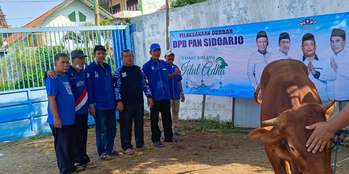 DPD PAN Sidoarjo Bagikan Daging Kurban ke Rakyat