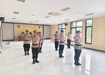 Maknai Hari Bhayangkara ke-79, Polresta Sidoarjo Ikuti Upacara Nilai Luhur Tribrata