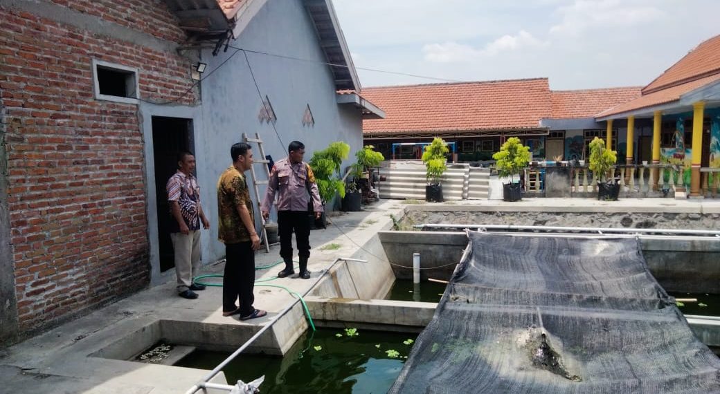 Bhabinkamtibmas Polsek Tulangan Tinjau Peternakan Lele