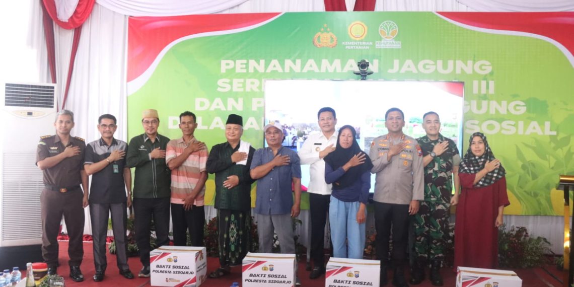 Tanam Jagung Serentak, Forkopimda Sidoarjo Gandeng Pesantren Sukseskan Ketahanan Pangan