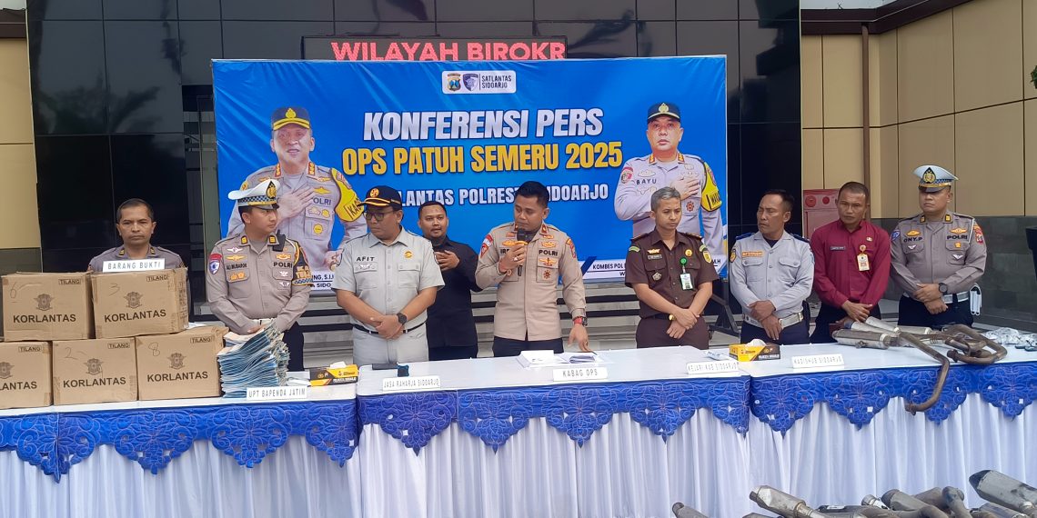 Ops Patuh Semeru 2025, Pelanggaran Meningkat, Laka Turun Drastis di Sidoarjo