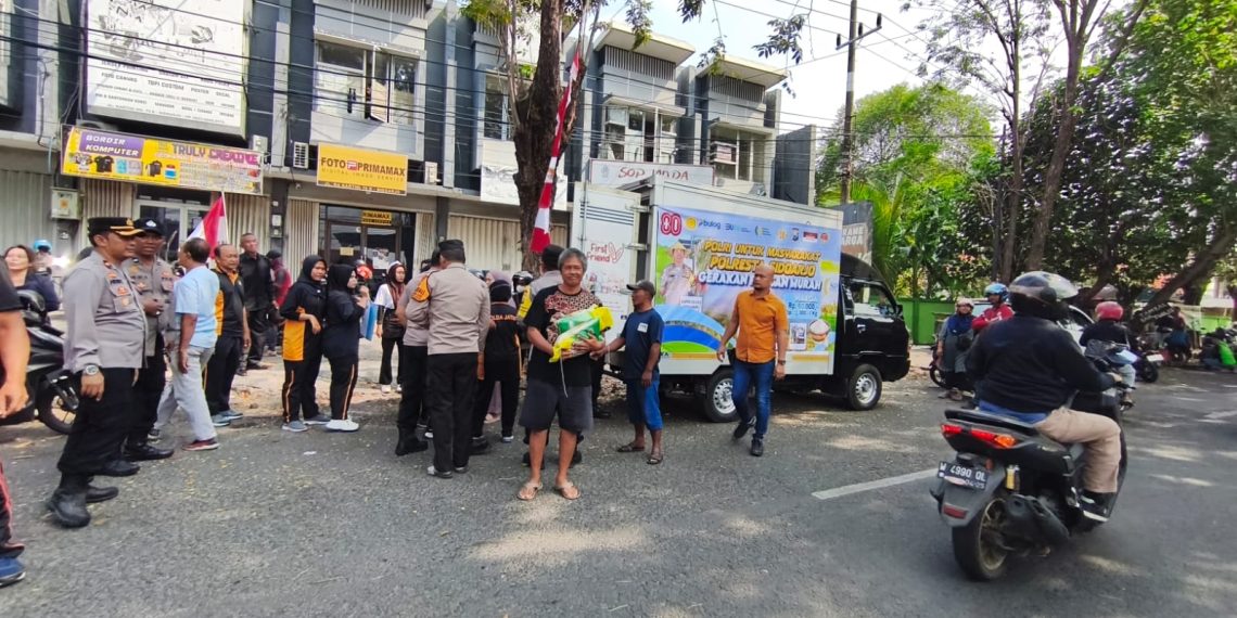 Polresta Sidoarjo Gelar Gerakan Pangan Murah Serentak di 18 Kecamatan