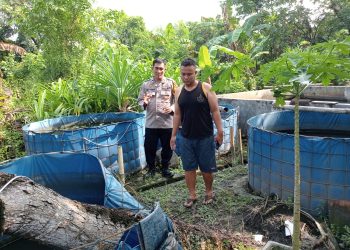 Polsek Tulangan Dukung Program Ketahanan Pangan Melalui Peternakan Ikan Lele