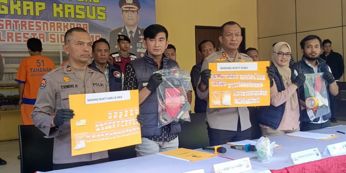 Satresnarkoba Polresta Sidoarjo Ungkap Dua Kasus Sabu 226 Gram dan 18 Pil Ekstasi