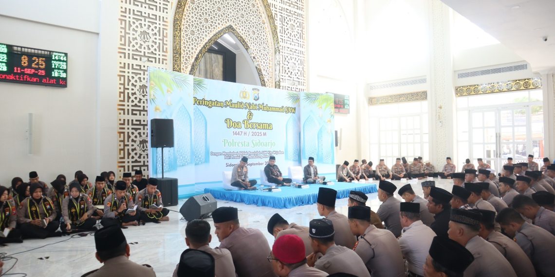 Polresta Sidoarjo Gelar Peringatan Maulid Nabi dan Doa Bersama