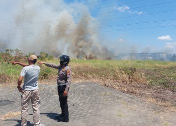 Sigap Cegah Kebakaran Lahan Kosong di Desa Bangah Tidak Meluas