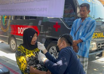 Dokkes Polda Jatim Lakukan Pengumpulan DNA Keluarga Korban Reruntuhan Bangunan Ponpes Al Khoziny