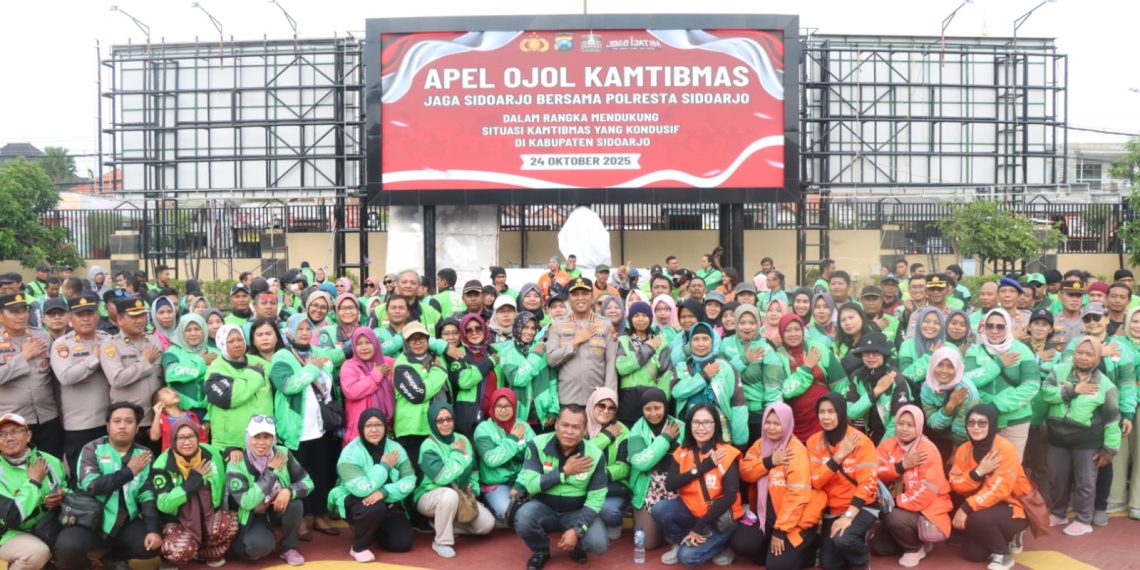 Apel Ojek Online, Siap Jaga Kamtibmas Sidoarjo