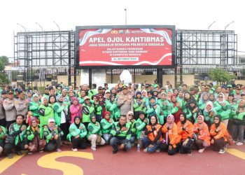 Apel Ojek Online, Siap Jaga Kamtibmas Sidoarjo